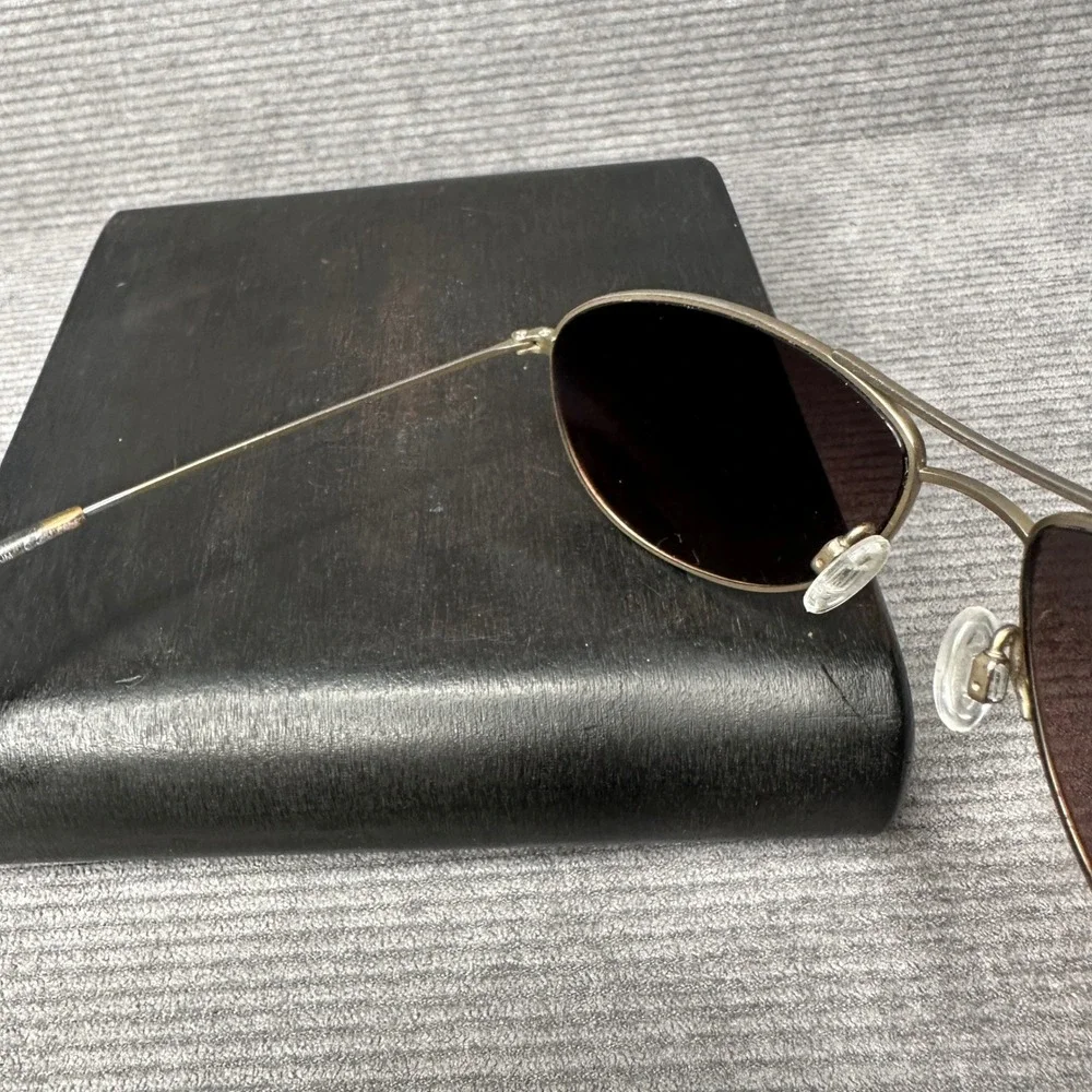 Maui Jim Baby Beach MJ-245-41M Gold Titanium Aviator y2k Sunglasses Polarized 56